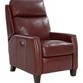 Anaheim Big & Tall Power Recliner w/ Power Head Rest & Lumbar in Cabernet  Leather